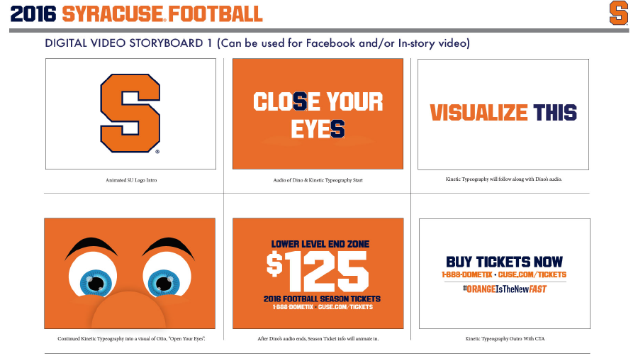 SU Football Storyboard