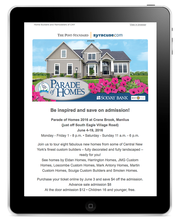 eblast Parade Email Blast