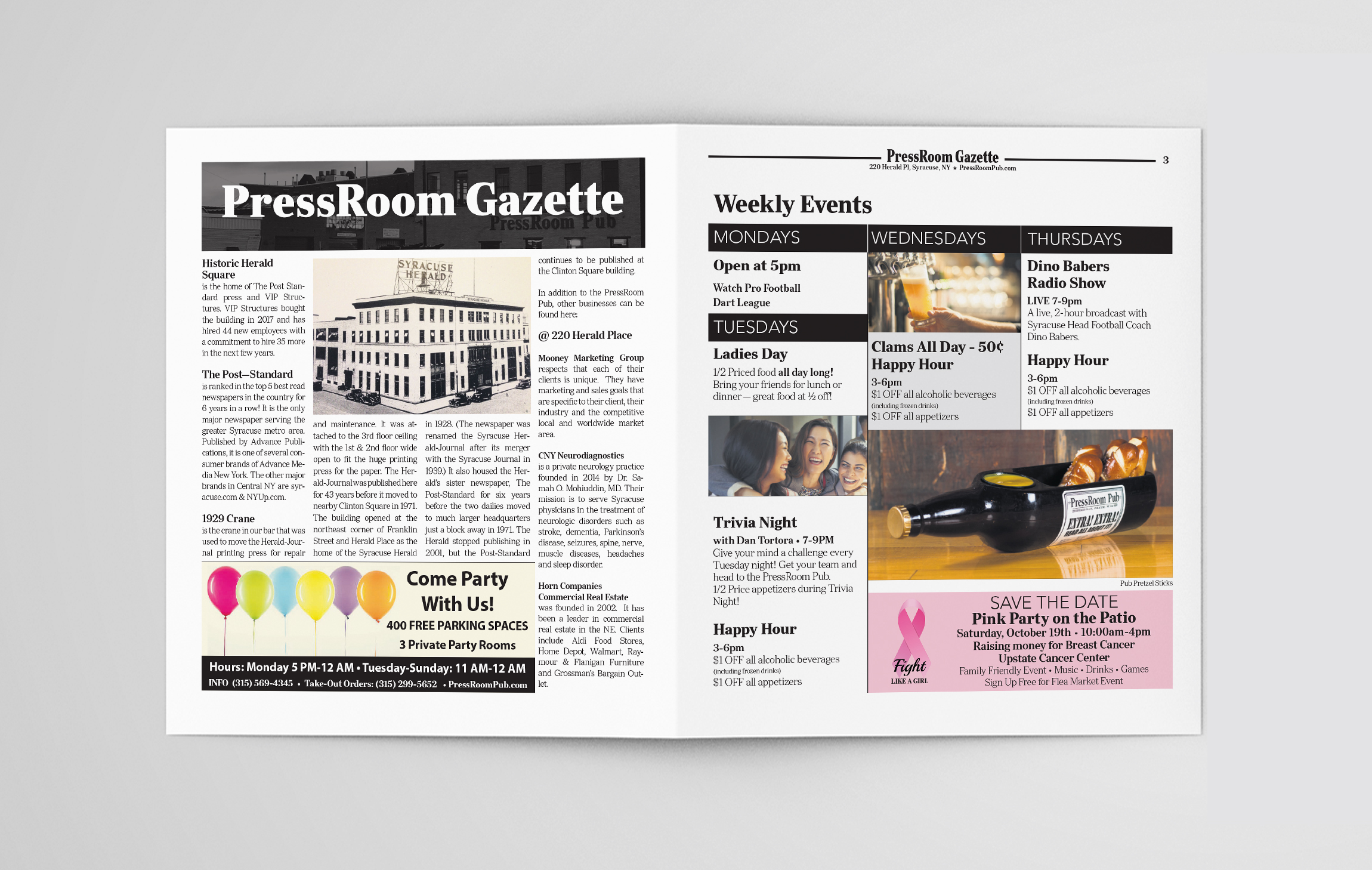 Press room_Menu design mock up • Advance Media New York