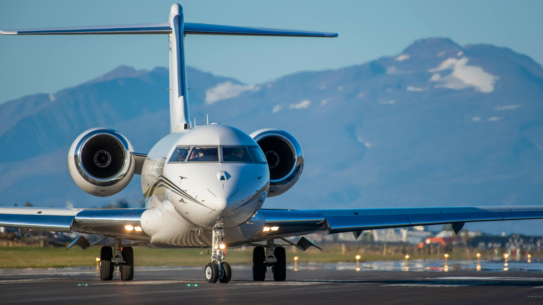 airplane on a runway